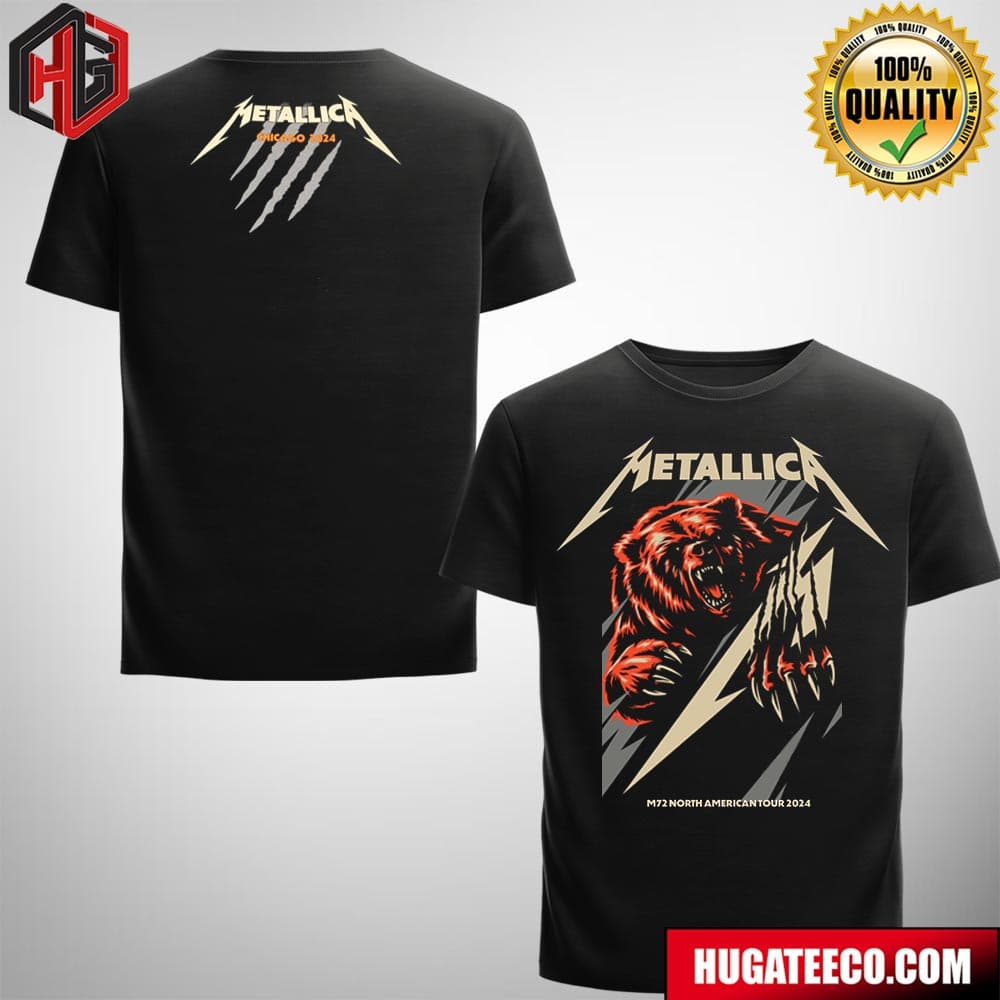 Metallica Mark Jamotillo’s Exclusive Pop-up Shop Merch Poster For Chicago Il United States M72 North American Tour 2024 Merchandise T-shirt