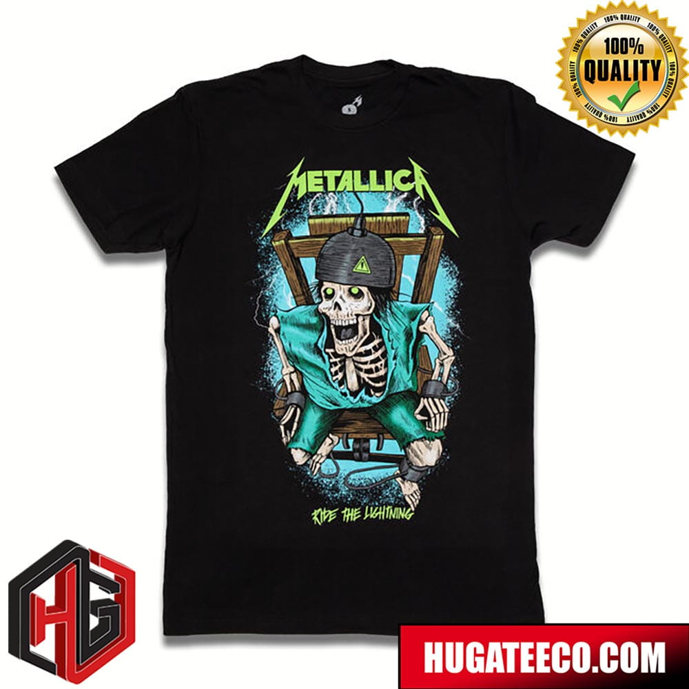 Metallica Ride The Lightning Sparky These Sparks Have Been Flyin’ For 40 Years With New Sparky Art By Mark Kowalchuk Two Sides Merch T-shirt