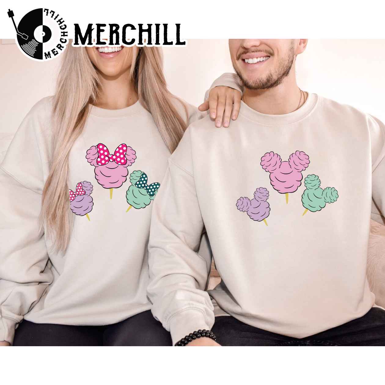 Mickey Minnie Cotton Candy Shirt Disney Happy Valentine’s Day Gift