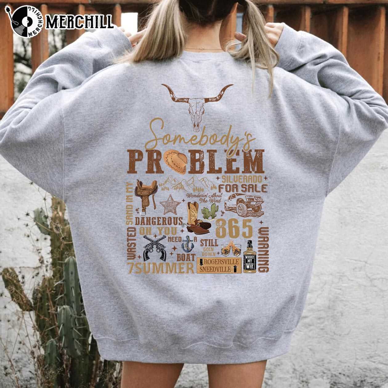Morgan Wallen Somebody’s Problem Shirt Printed 2 Sides Country Music Merch