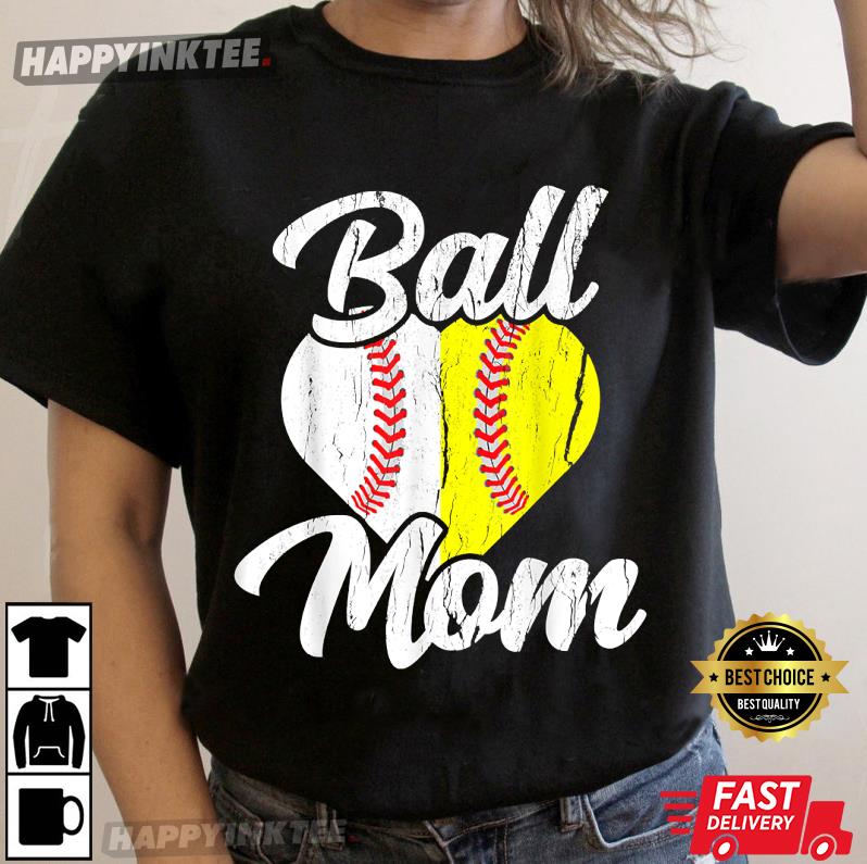 Mother’s Day Ball Mom Baseball Softball Mama Team Sports T-shirt