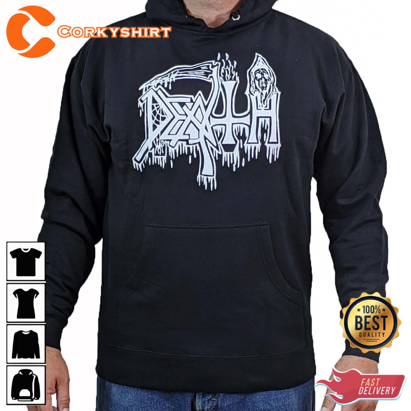 New Death Classic Logo Men’s Pull-over Hoodie