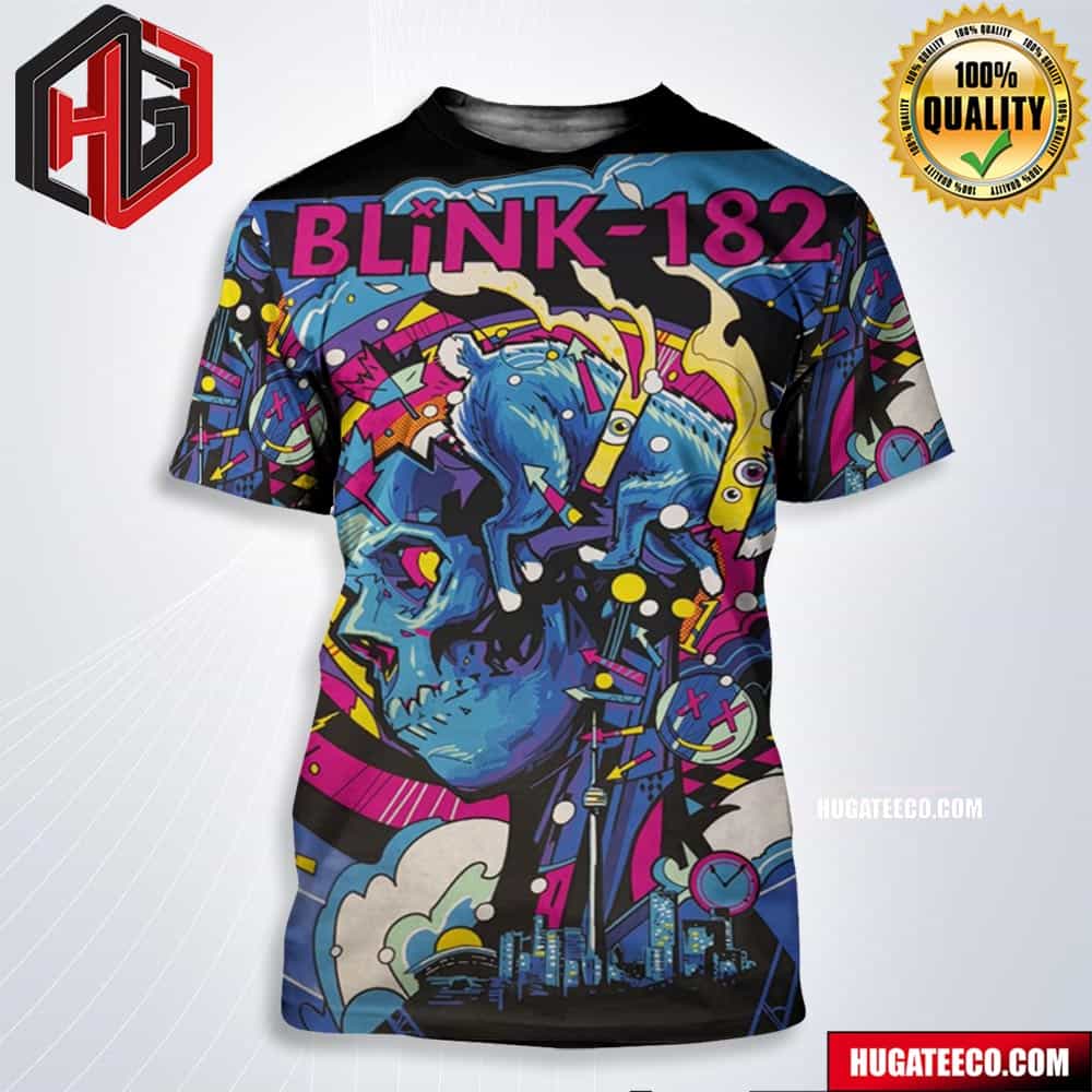 Official Blink-182 Poster For Today’s Show 15 August 2024 At The Rogers Center In Toronto On Canada All Over Print Shirt