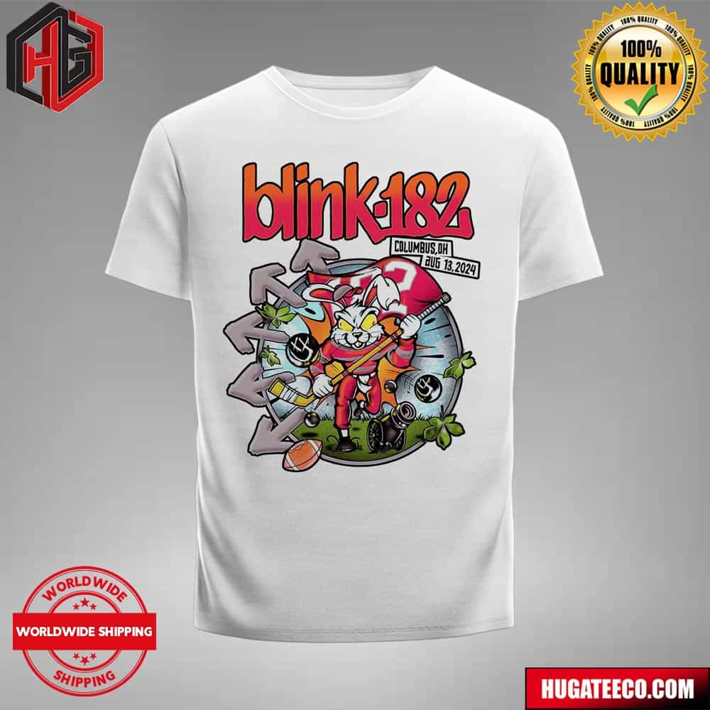 Official Blink-182 Shirt For Today’s Show August 13 2024 At The Schottenstein Center In Columbus Oh Merch T-shirt
