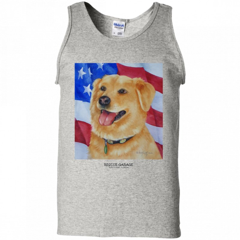 Patriotic Dog Tee Shirt By Nancy Colby And The Rescue Garage G220