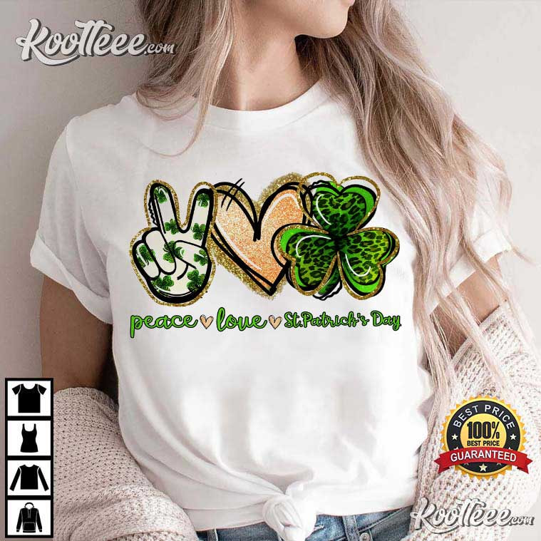 Peace Love Patty’s Day Clover, St. Patrick’s Day T-shirt