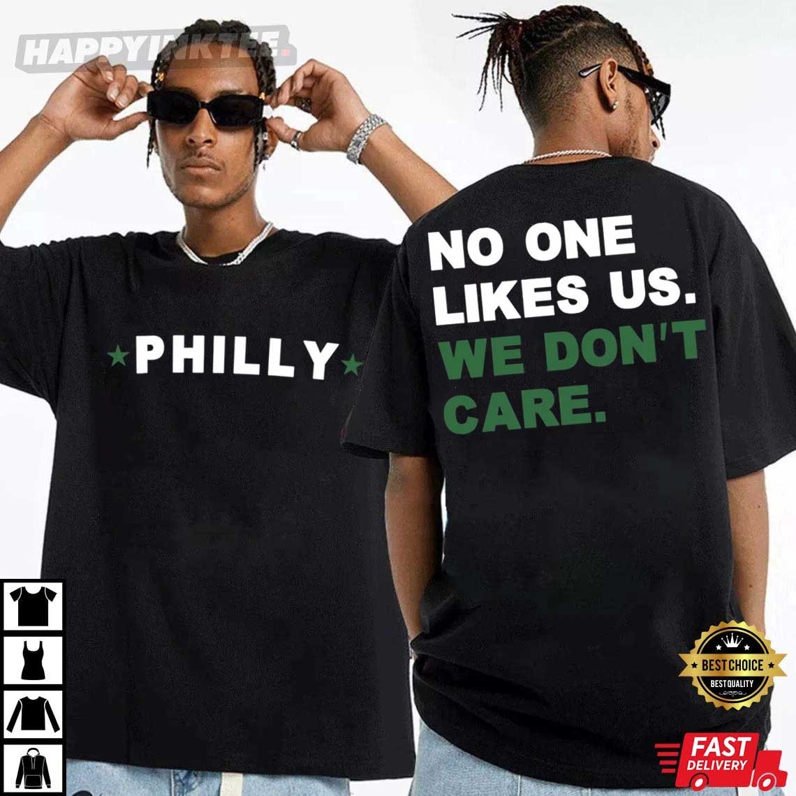 Philly No One Likes Us We Don’t Care Eagles Football T-shirt