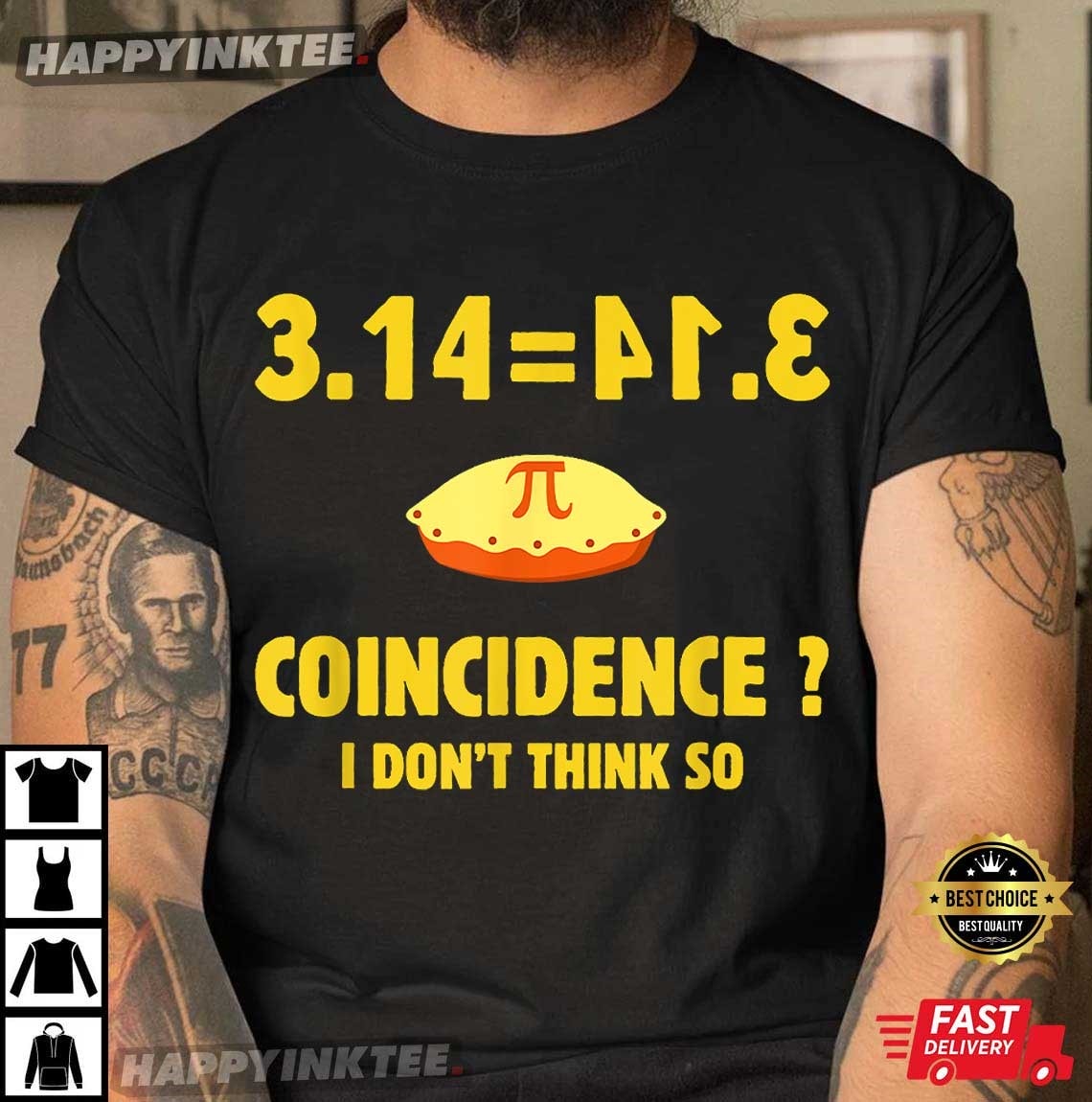 Pi 3.14 Coincidence I Don’t Think So Funny Pi Day T-shirt