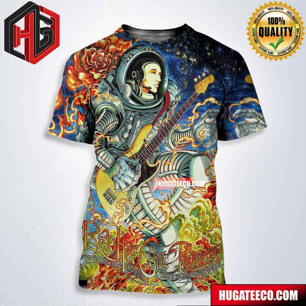 Poster For Tonight’s Toronto At Budweiser Stage Stop Of The Red Hot Chili Peppers Unlimited Love 2024 Tour On 15th July 2024 All Over Print Shir