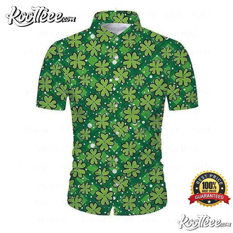Pride Happy St. Patrick’s Day Shamrock Pattern Hawaiian Shirt