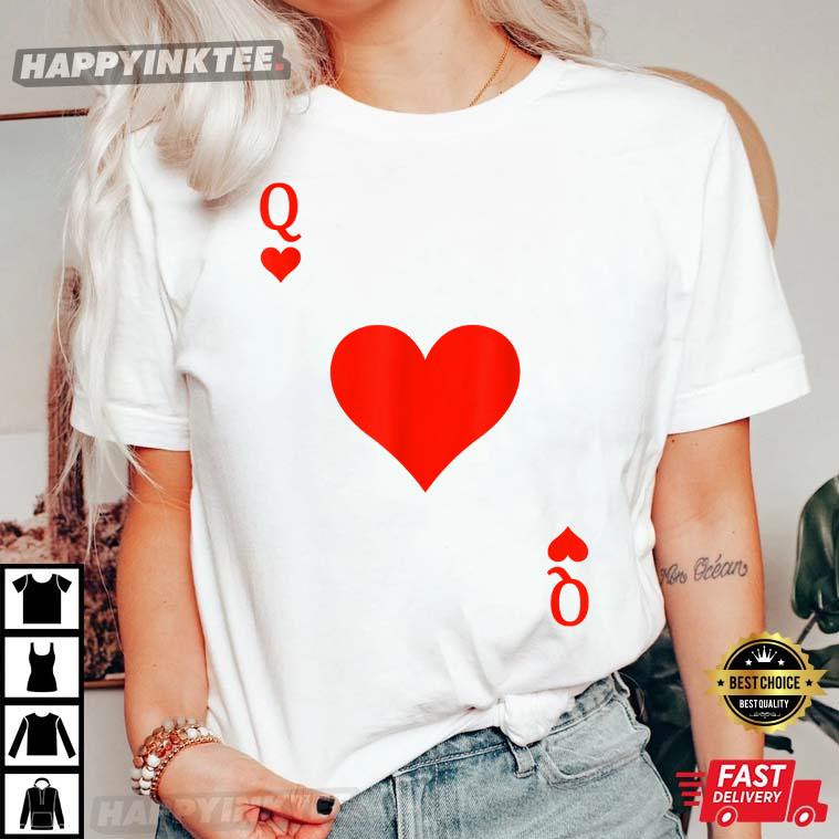 Queen Of Hearts Matching Couple Saint Valentine’s Day T-shirt