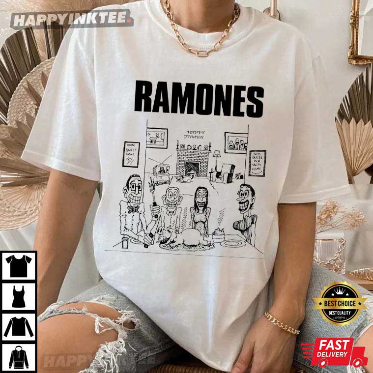 Ramones We’re Happy Family Tour 1977 T-shirt