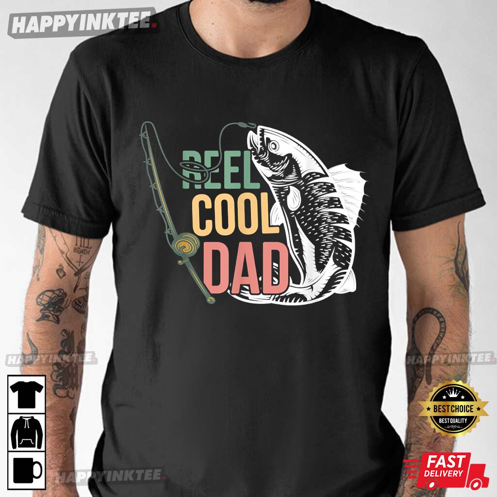 Reel Cool Dad Father’s Day Fisherman Fishing Vintage T-shirt