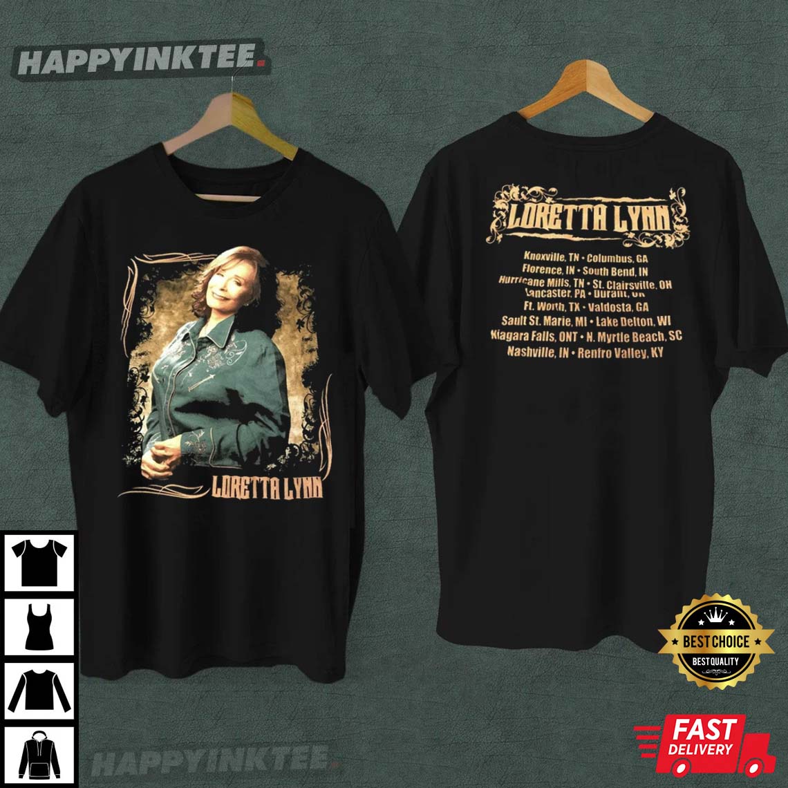 Rip Loretta Lynn Country Music Coal Miner’s Daughter T-shirt