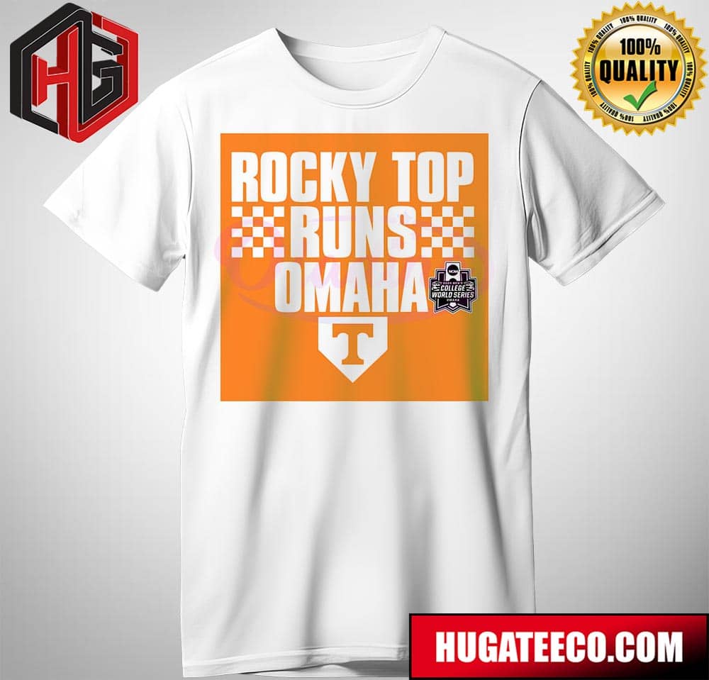 Rocky Top Runs Omaha Tennessee Volunteers 2024 Men’s College World Series Omaha T-shirt