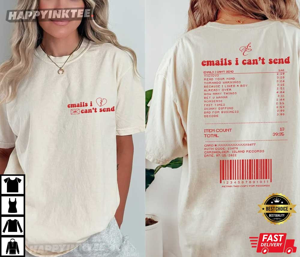 Sabrina Carpenter Email I Can’t Send T-shirt