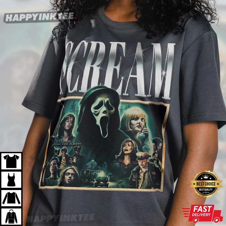 Scream, Let’s Watch Scary Movie Halloween Gift T-shirt
