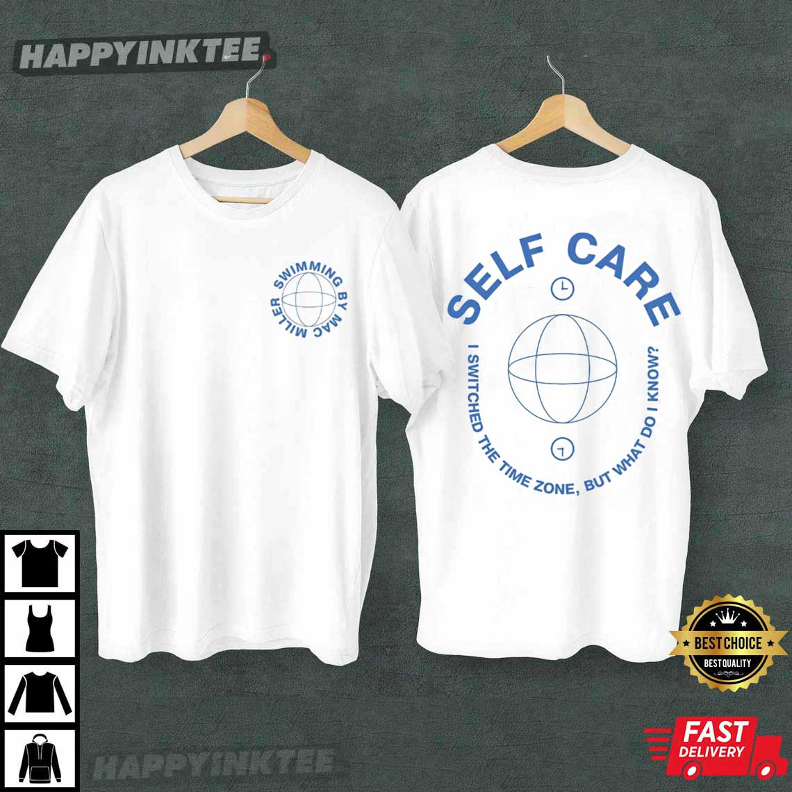 Self Care ‘i Switched The Time Zone T-shirt