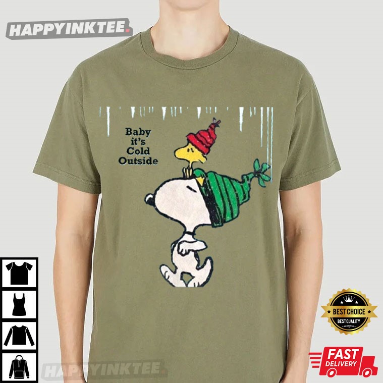 Snoopy And Woodstock Baby It’s Cold Outside Winter T-shirt