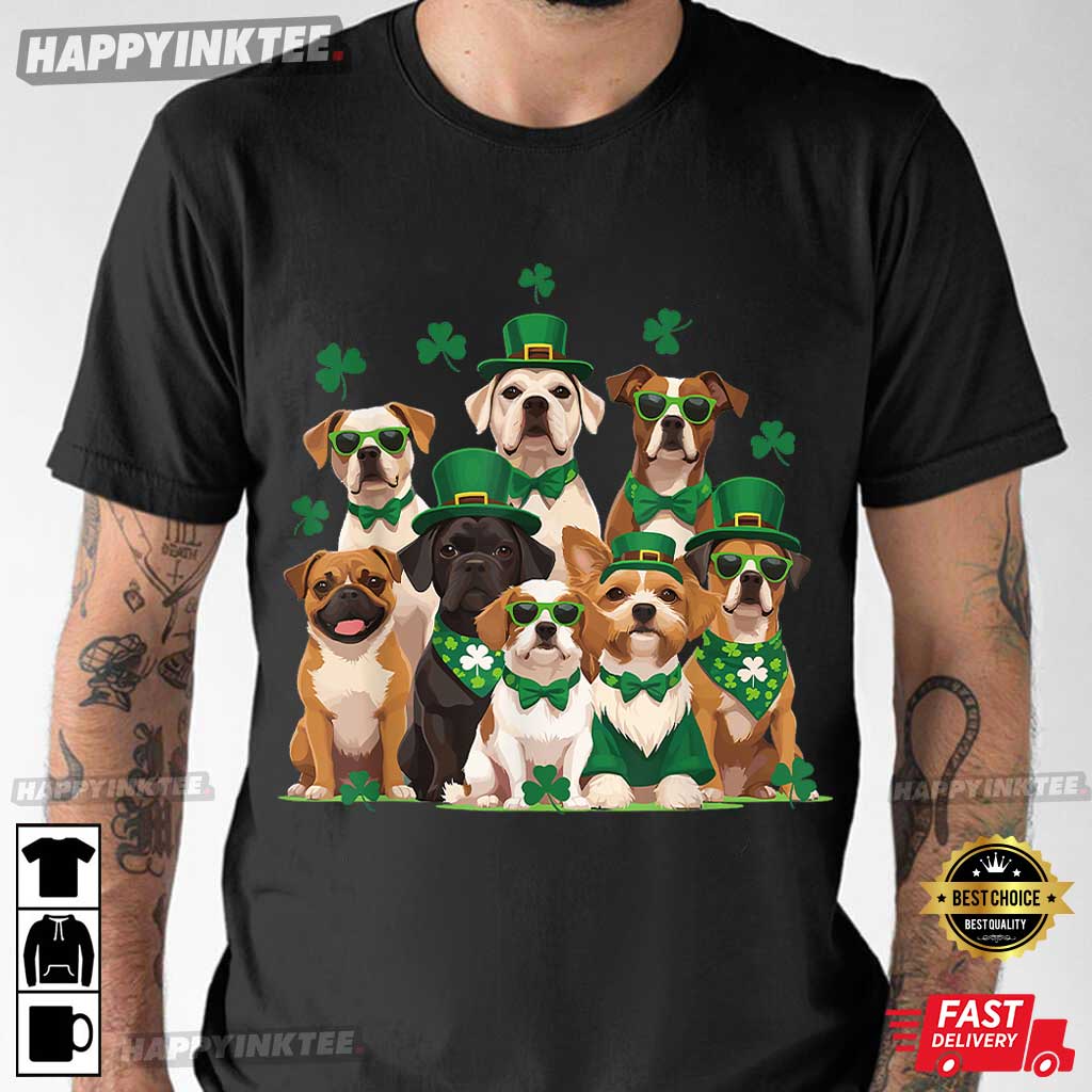 St Pawtrick’s Day Dogs Funny Saint Patrick’s Day T-shirt
