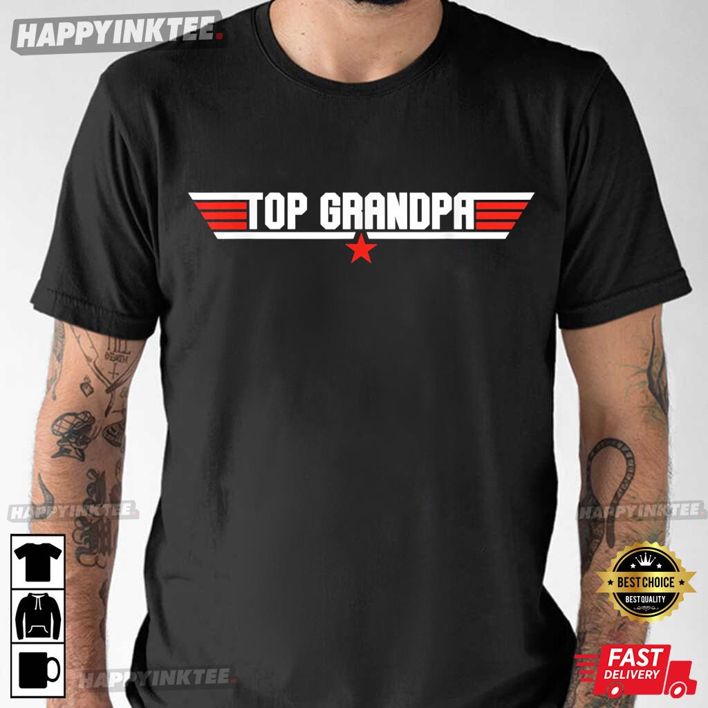 Top Grandpa Funny Cool 80s 80’s Grandfather Fathers Day T-shirt