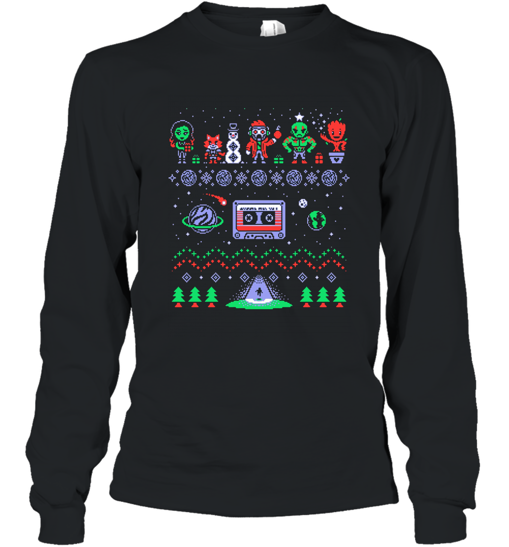 Ugly Christmas Sweater Guardians Galaxy Retro Tshirt Long Sleeve