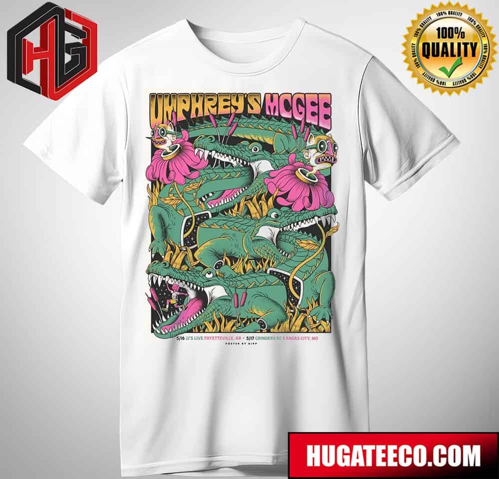 Umphrey’s Mcgee May 16 2024 Jj’s Live At Fayetteville Ar 17 May 2024 Grinders Kc Kansas City Mo Unisex T-shirt Hoodie