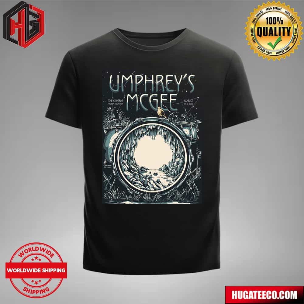 Umphrey’s Mcgee Merch Poster For Show At The Caverns In Grundy County Tn On August 25 2024 Unisex T-shirt