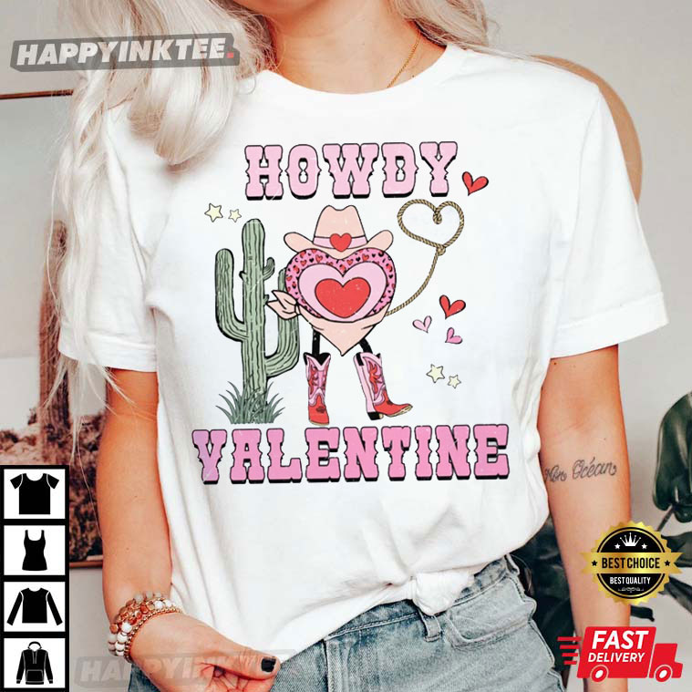 Valentine’s Day Howdy Valentine Western Cute T-shirt
