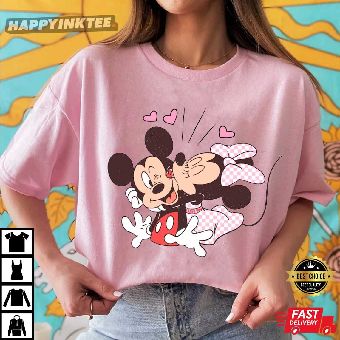 Valentine’s Day Mickey And Minnie Sweet Moment T-shirt