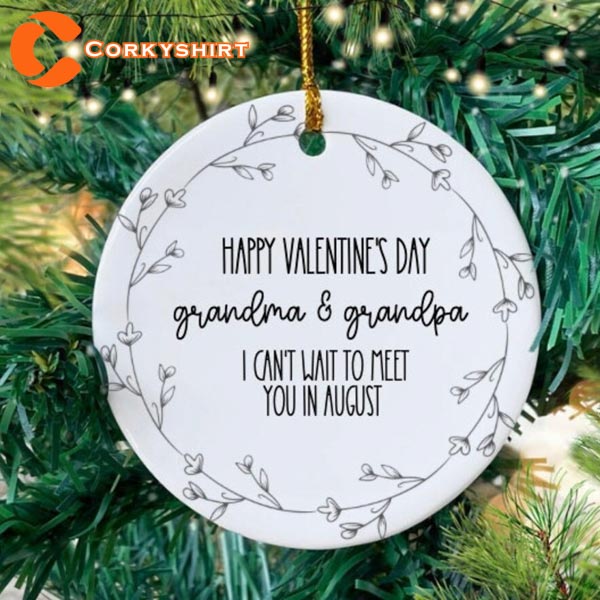 Valentine’s Day Pregnancy Announcement Pregnancy Reveal Ornament