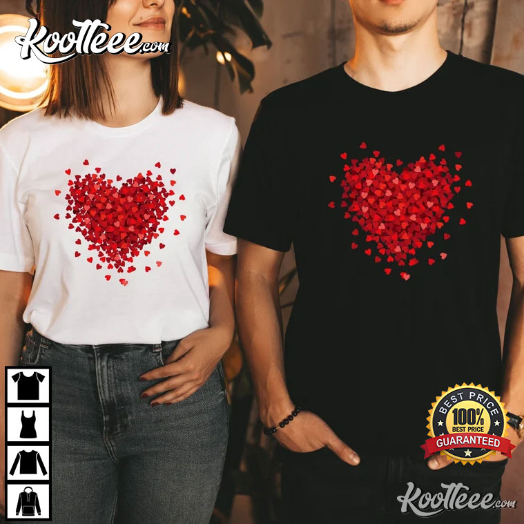 Valentine’s Day Red Heart Couple Shirts