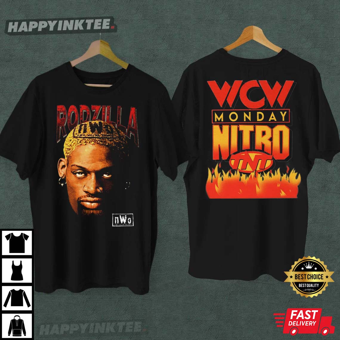 Vintage 90’s Rodzilla Dennis Rodman Wcw Monday Nitro Best T-shirt