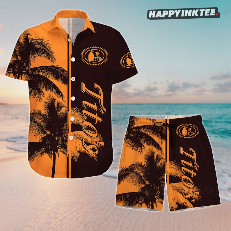 Vodka Tito’s Summer Party Hawaiian Shirt And Shorts