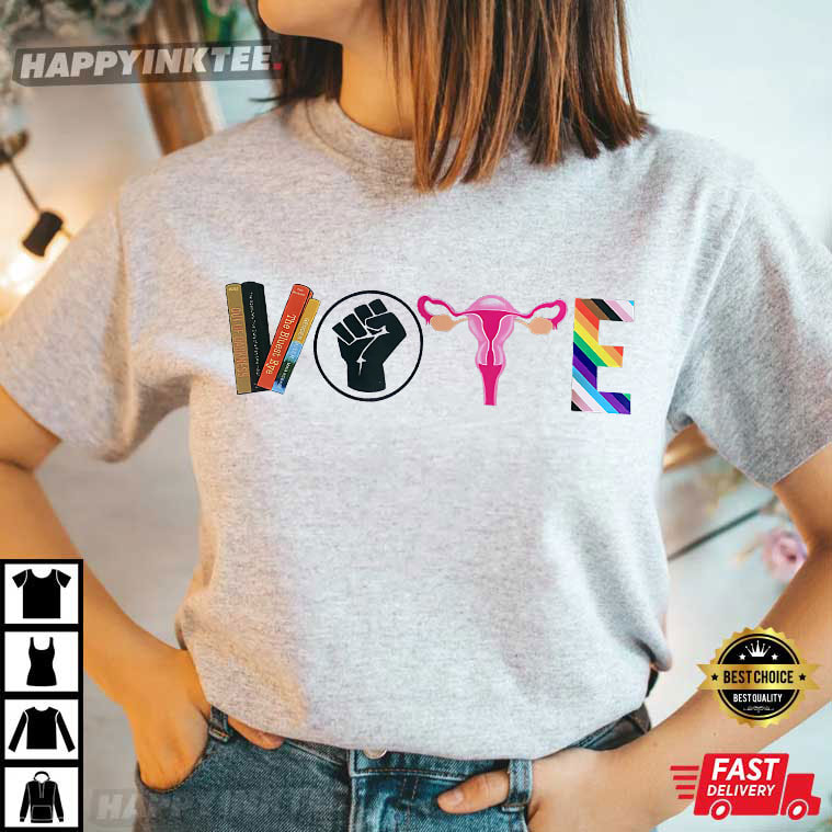 Vote Feminist Women’s Rights Femi Book Symbol T-shirt
