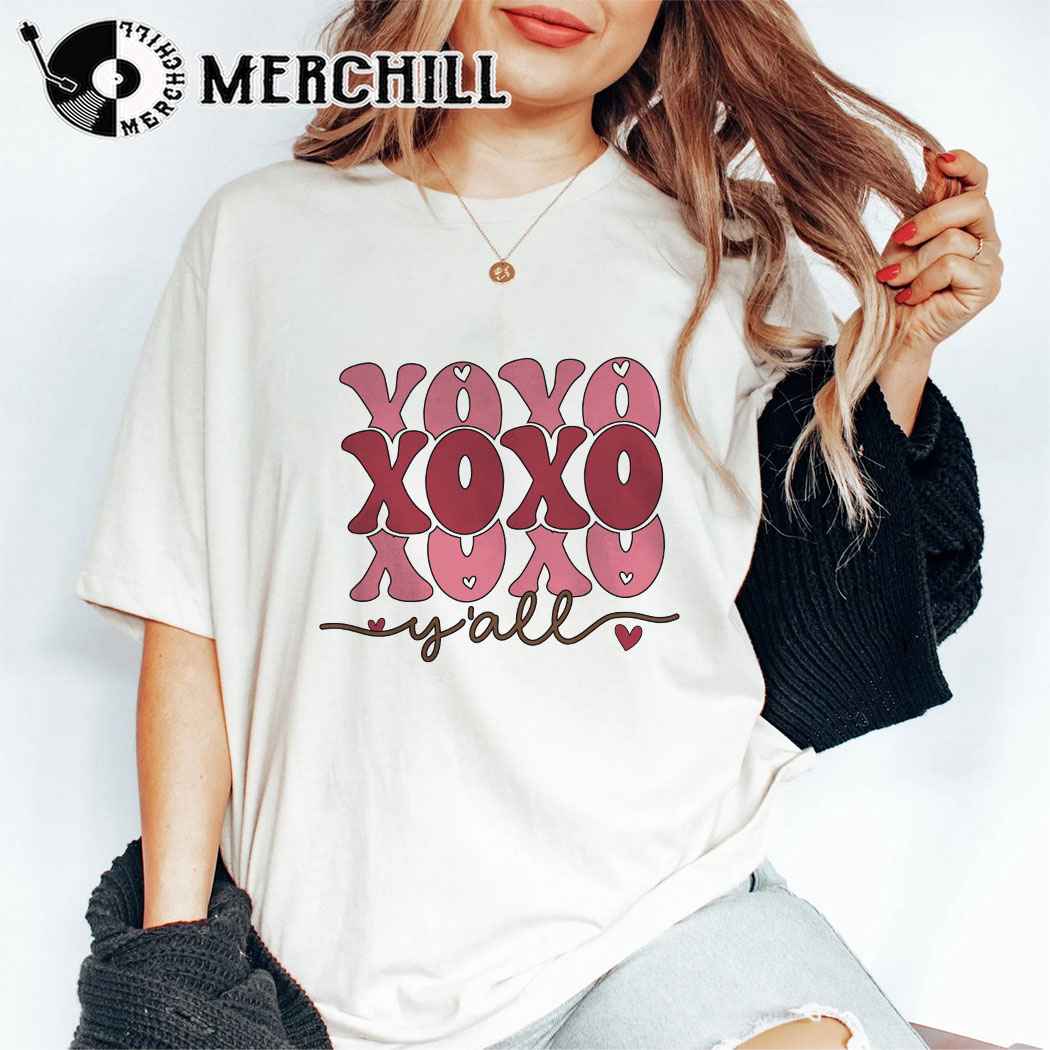 Xoxo Y’all Retro Valentines Shirt Cute Valentine’s Day Crewneck